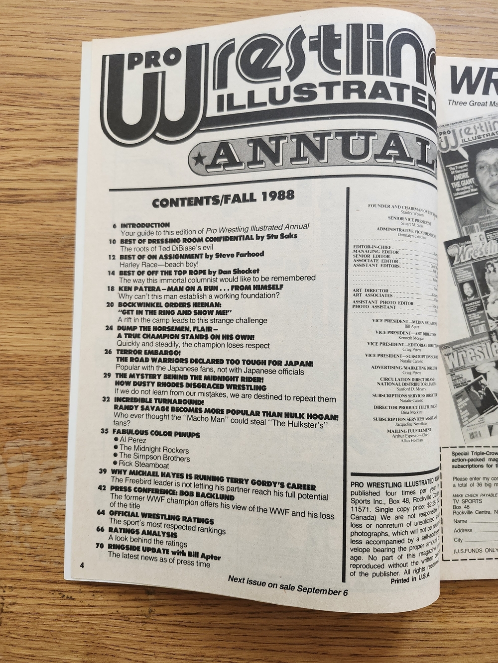 PWI Annual 1988 Featuring Hulk Hogan & Randy Savage Ric Flair Road Warriors - Picture 11 of 11